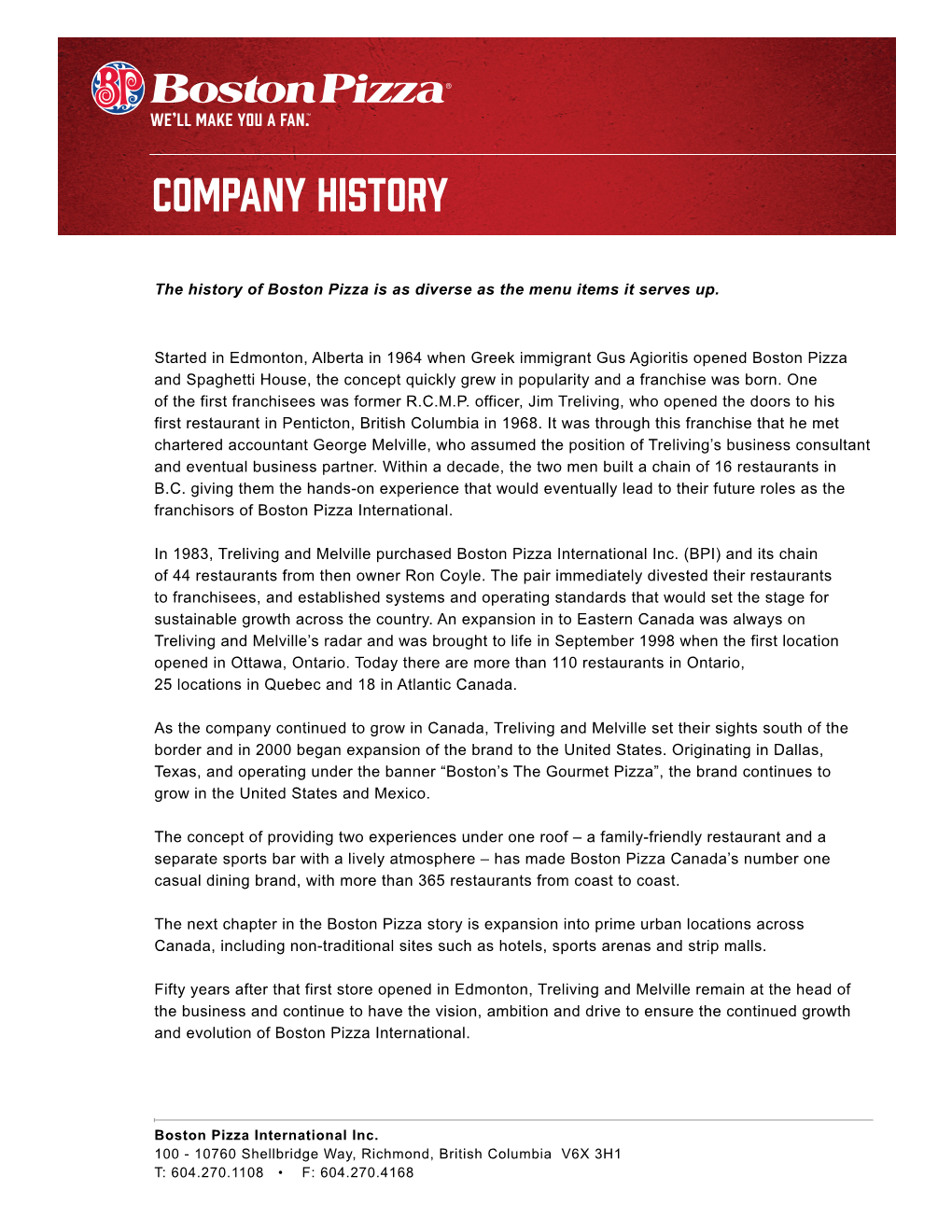 Company History