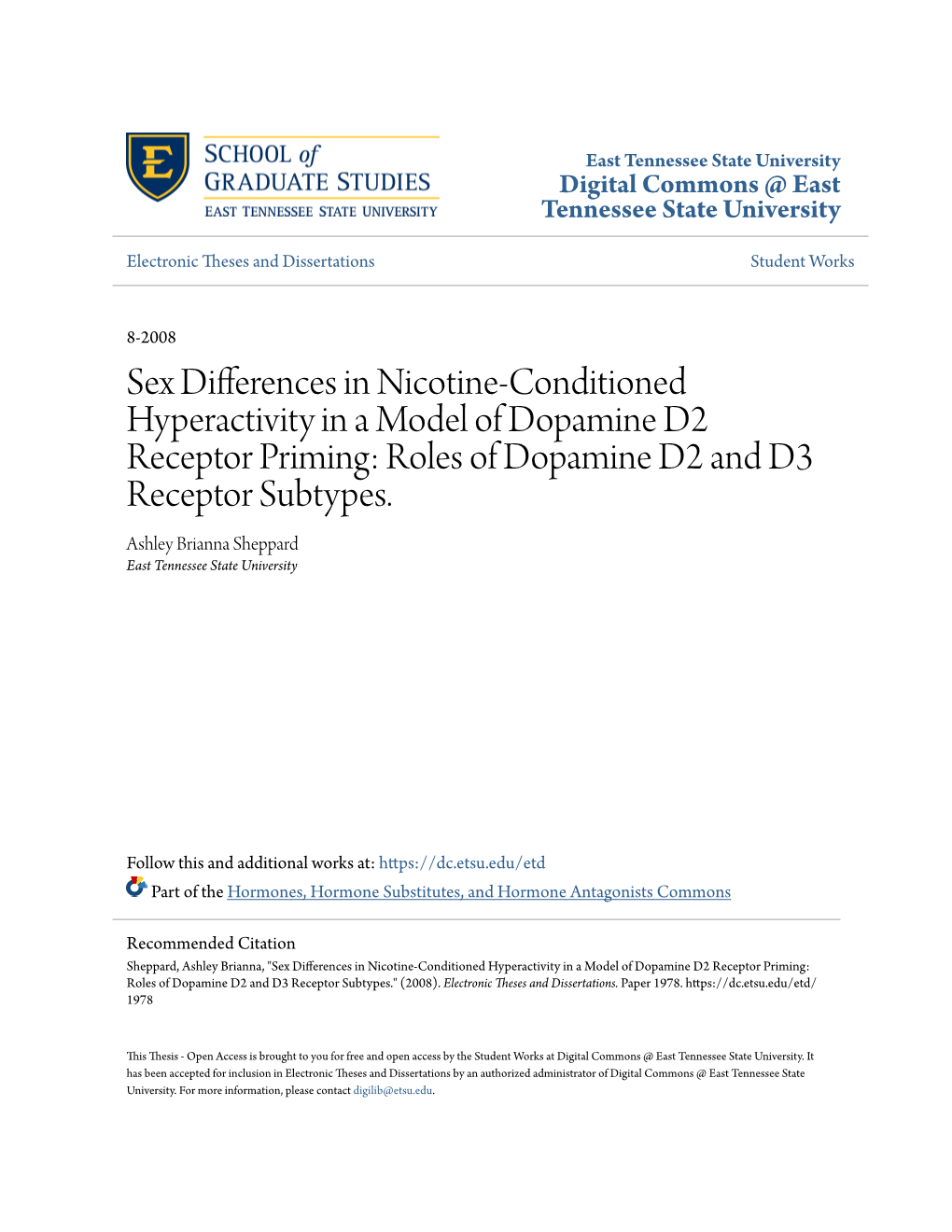 Sex Differences in Nicotine-Conditioned Hyperactivity in a Model of Dopamine D2 Receptor Priming: Roles of Dopamine D2 and D3 Receptor Subtypes
