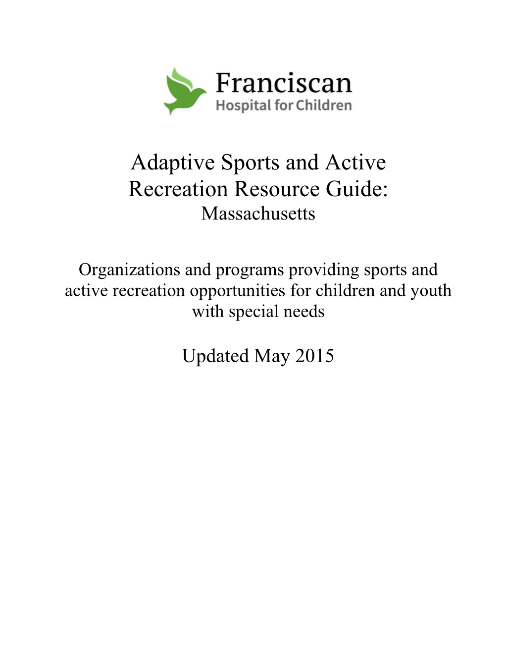 Adaptive Sports and Active Recreation Resource Guide