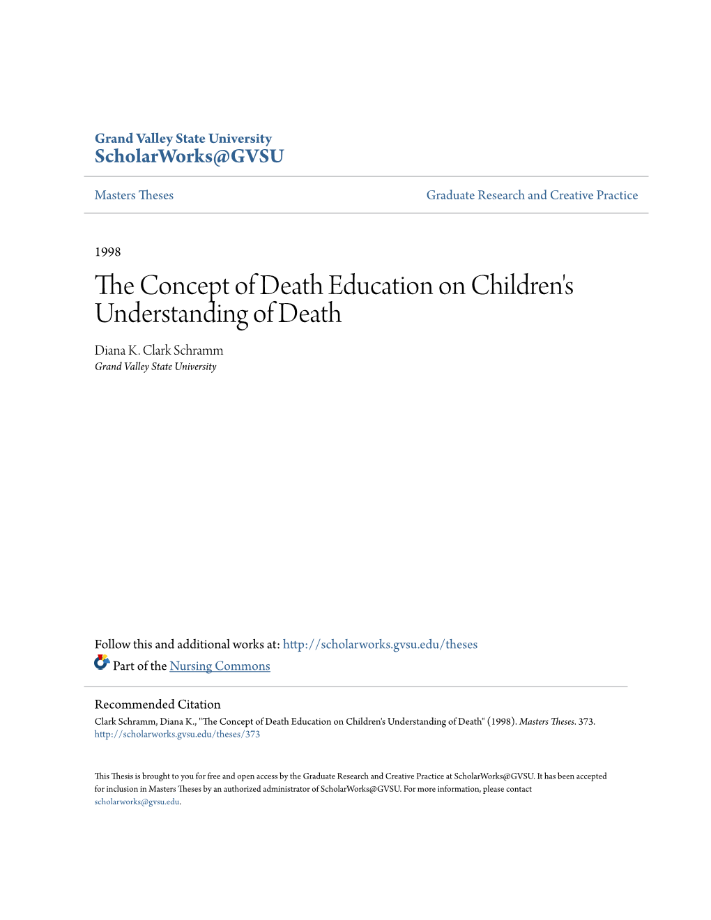The Concept of Death Education on Children's Understanding of Death