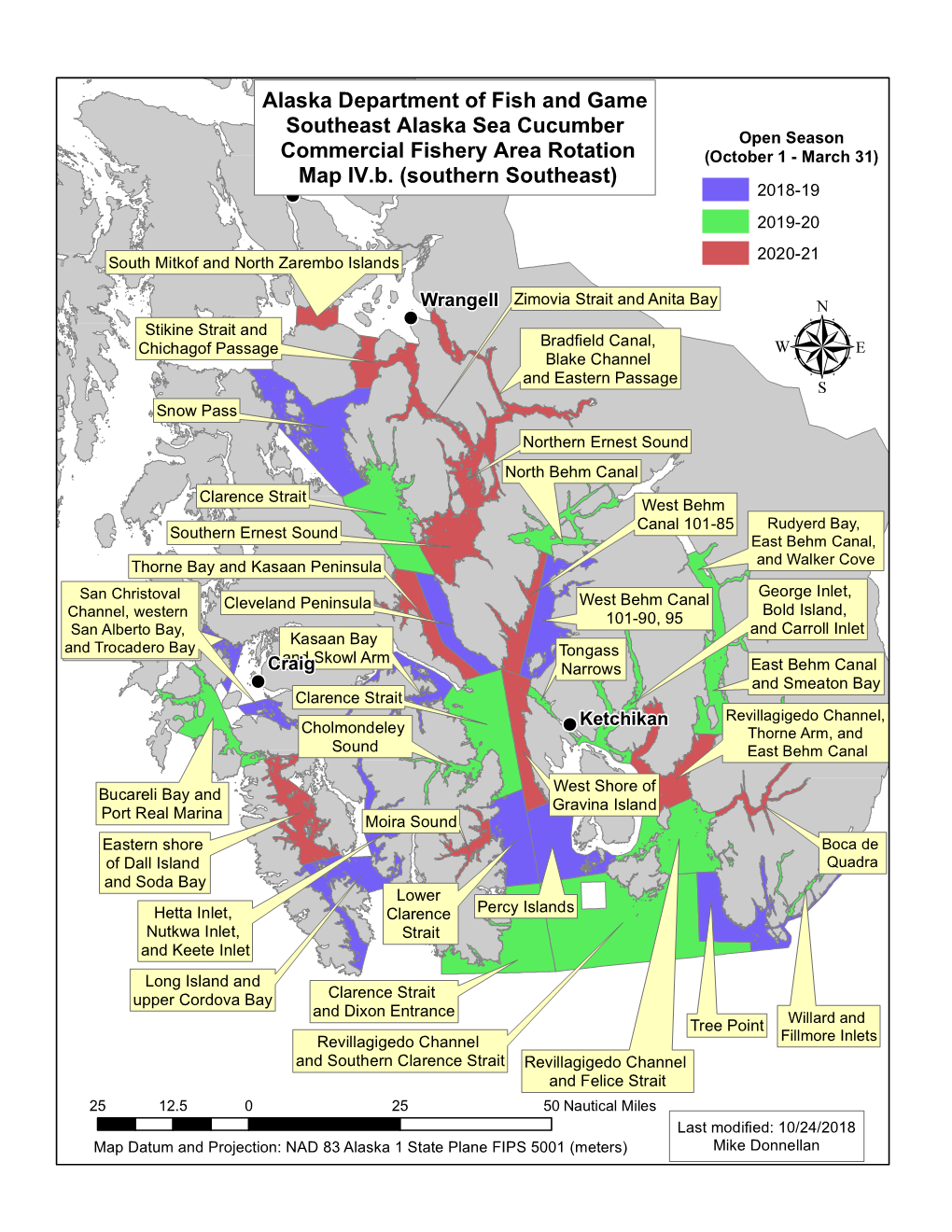 Southeast Alaska Sea Cucumber Commercial Fishery Area Rotation