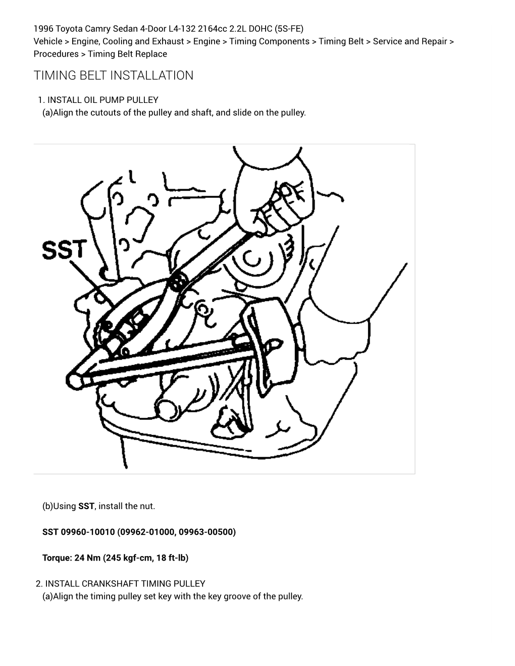 Timing Belt Installation