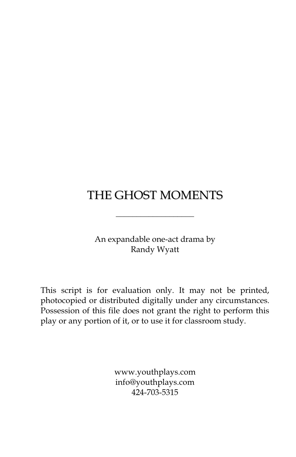 The Ghost Moments