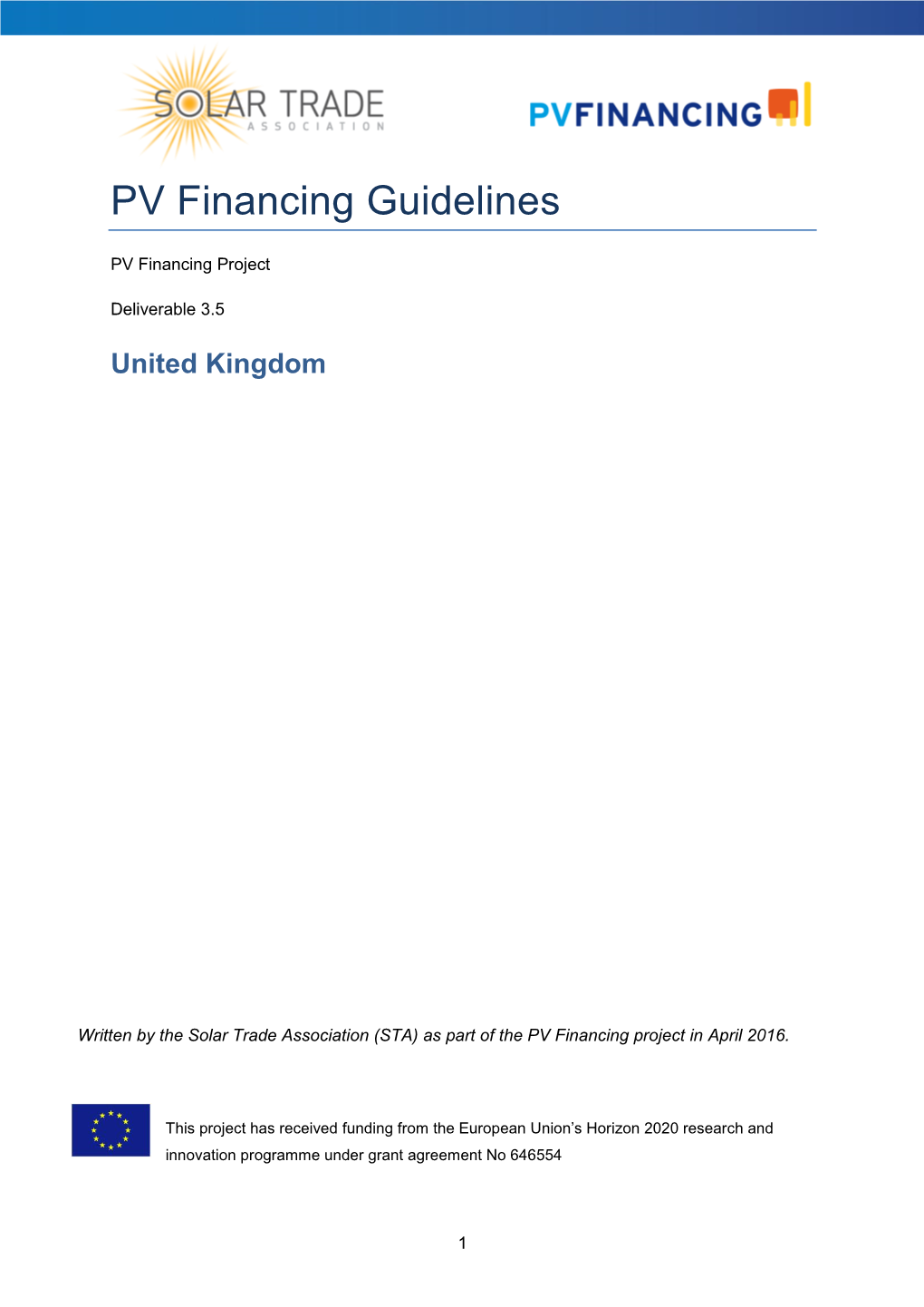 PV Financing Guidelines