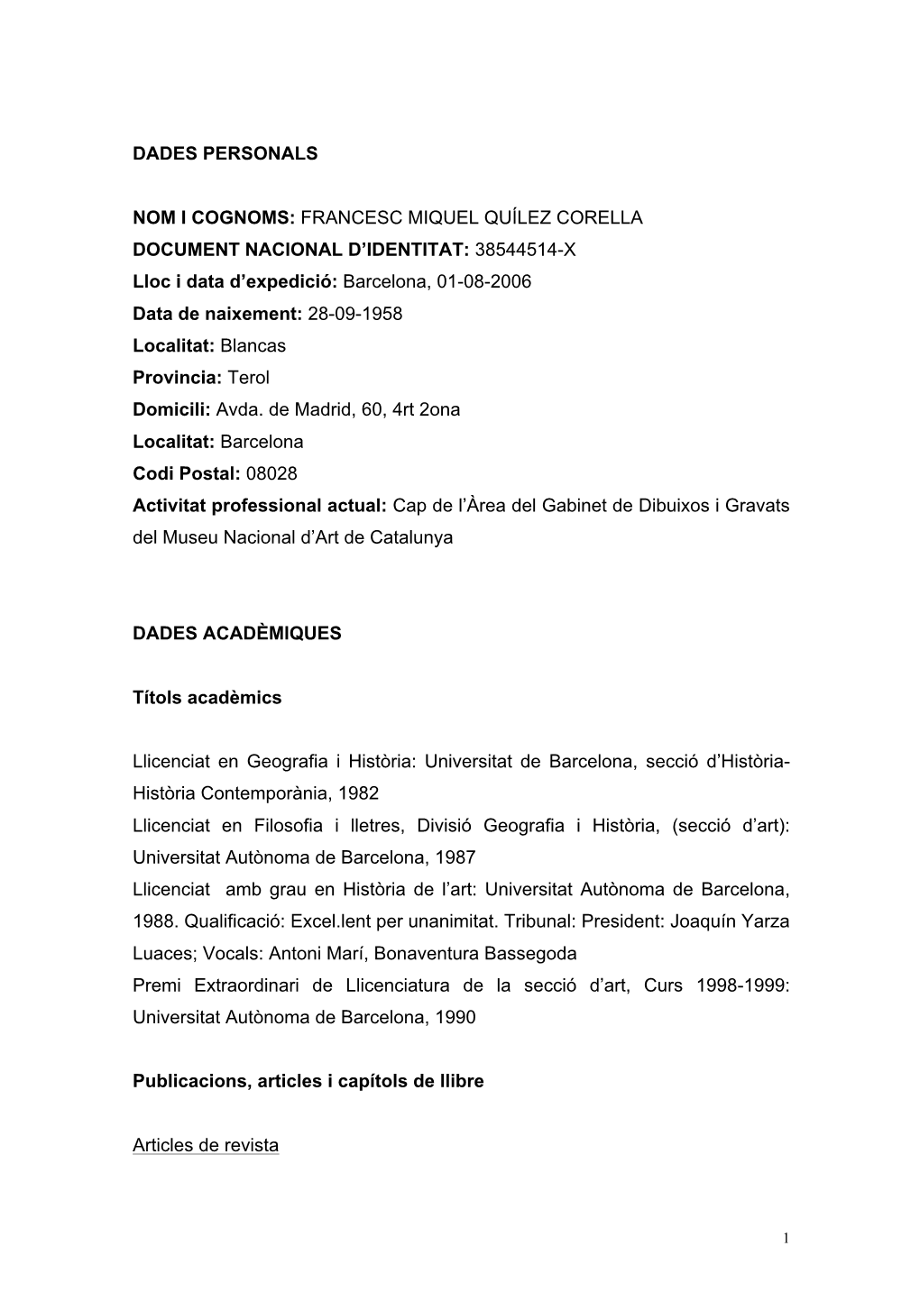 Francesc Miquel Quílez Corella Document