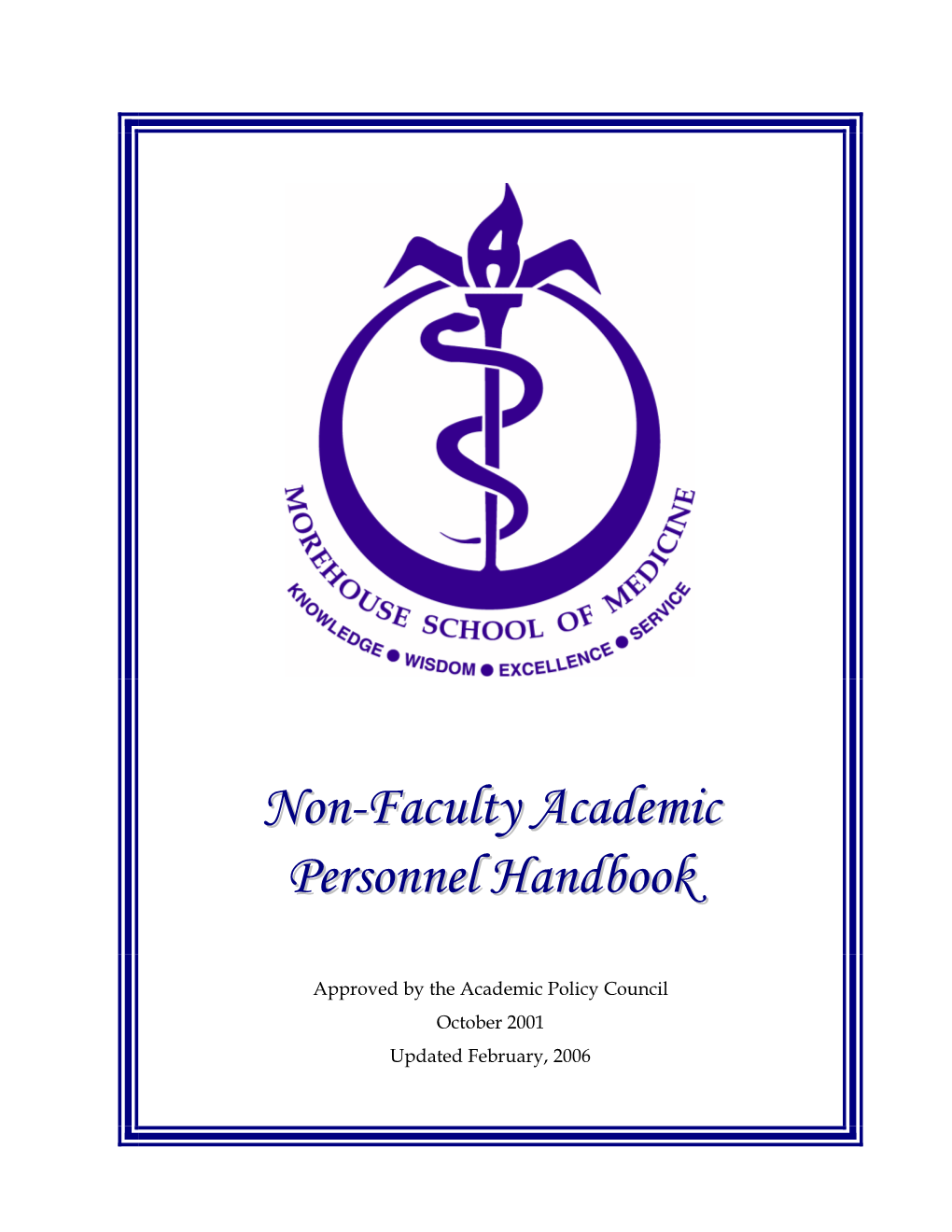 Non-Faculty Academic Personnel Handbook