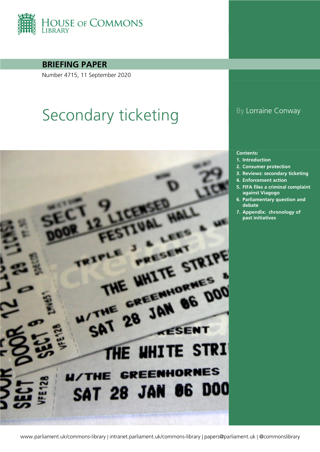 Secondary Ticketing