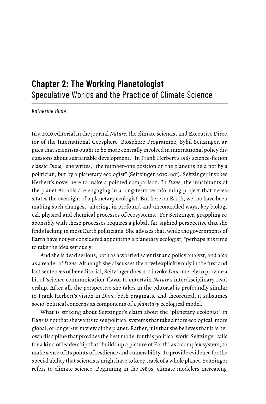 The Working Planetologist Speculative Worlds and the Practice of Climate Science