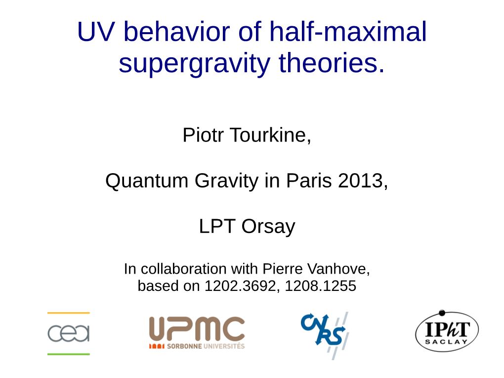 UV Behavior of Half-Maximal Supergravity Theories