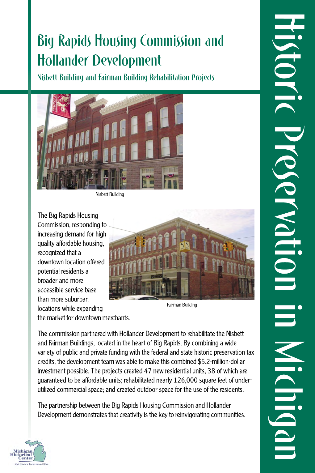 Nisbett Building and Fairman Building Rehabilitation Projects