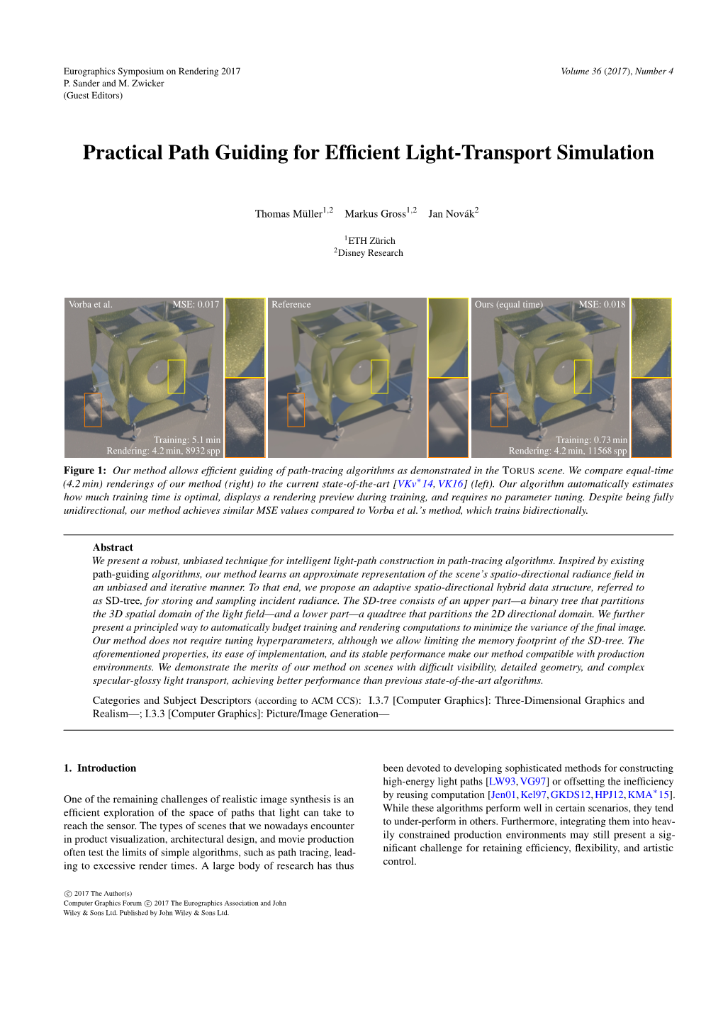 Practical Path Guiding for Efficient Light-Transport Simulation