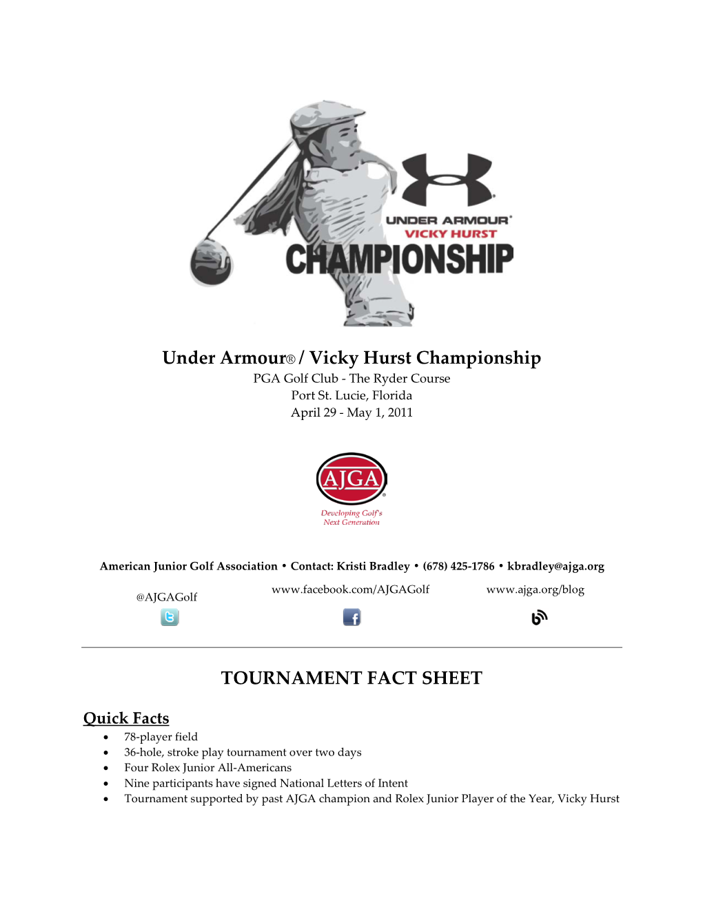 Under Armour® / Vicky Hurst Championship TOURNAMENT