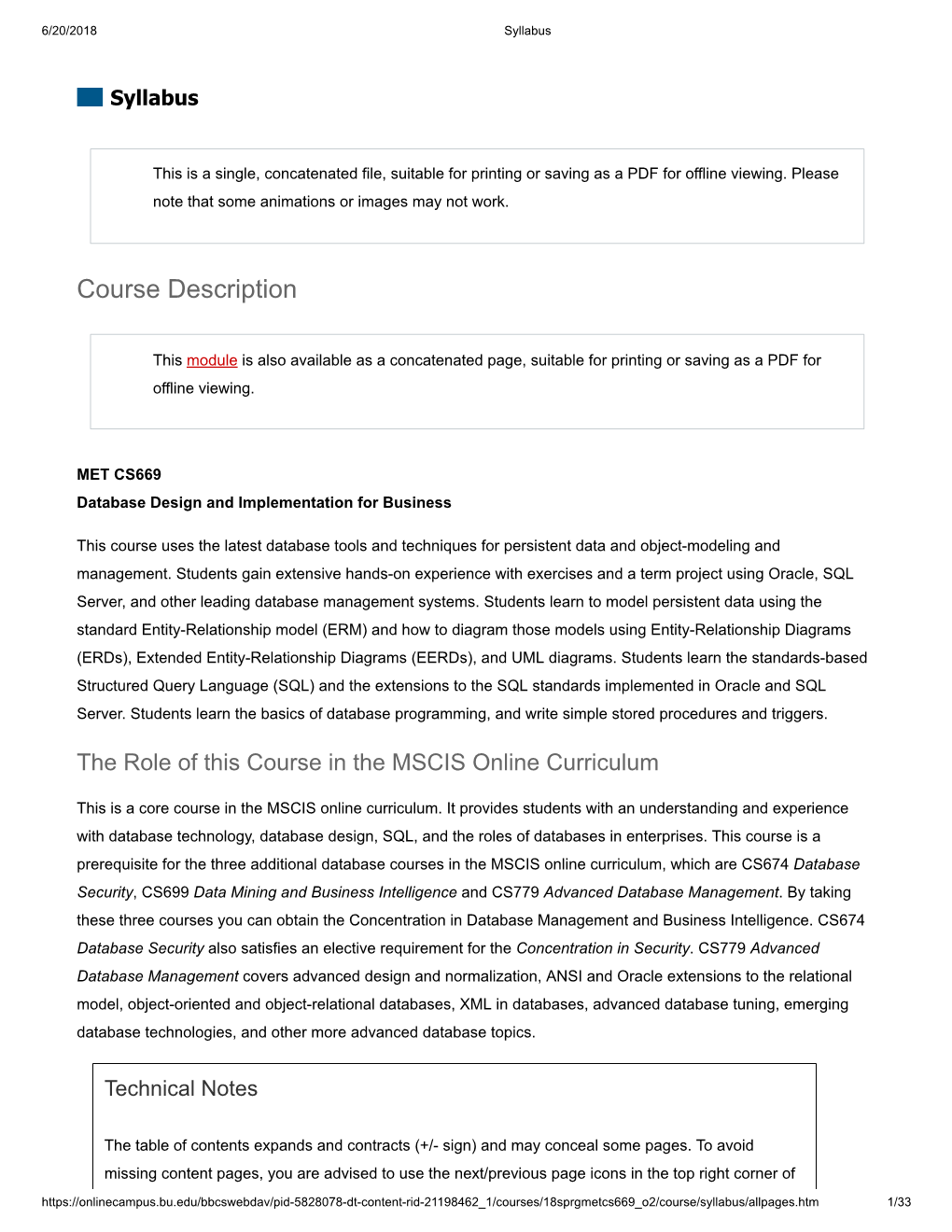 Course Description