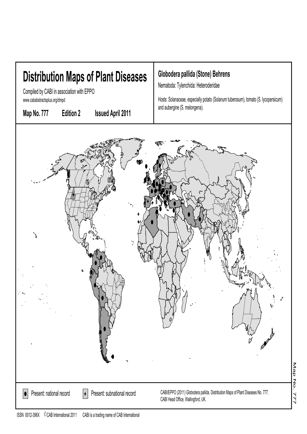 Distribution Maps of Plant Diseases