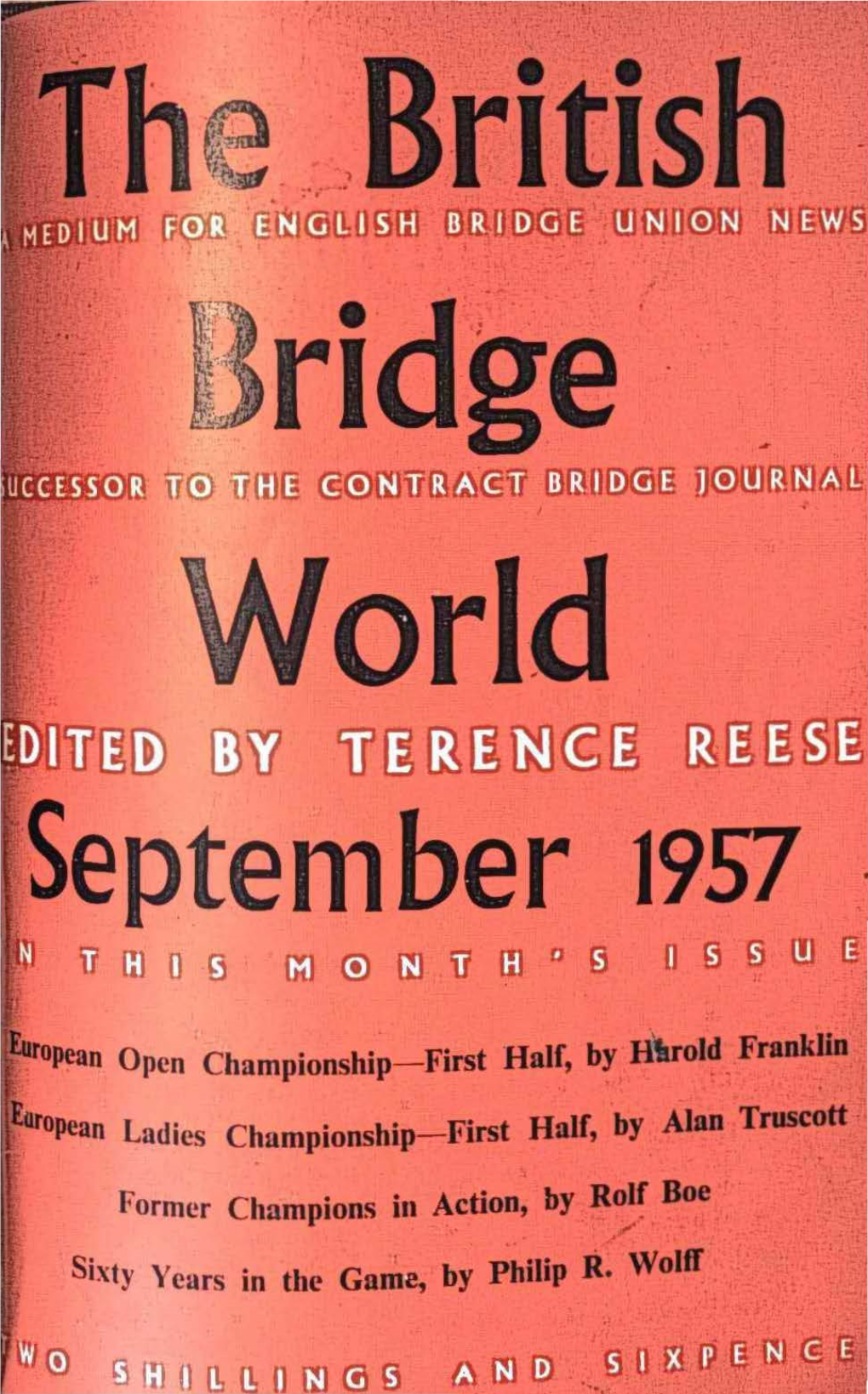 Fhe. . B-Ritish Oon ~ Ilridge Orld ID ·September 1957