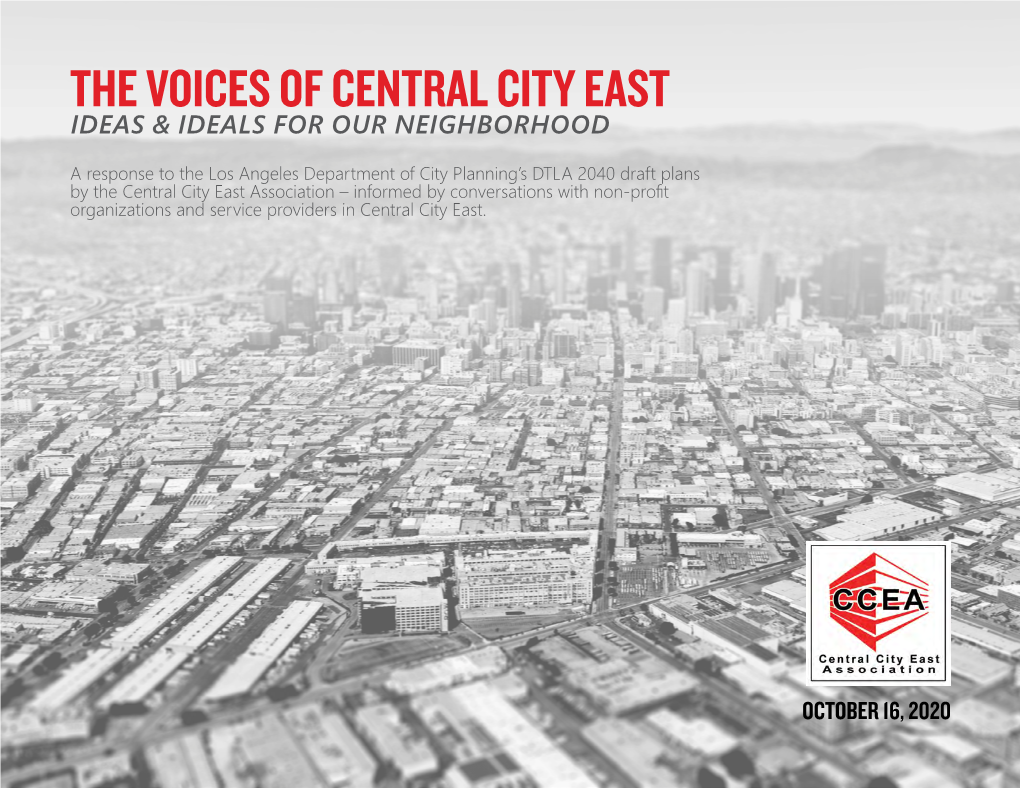 The Voices of Central City East Ideas & Ideals for Our Neighborhood