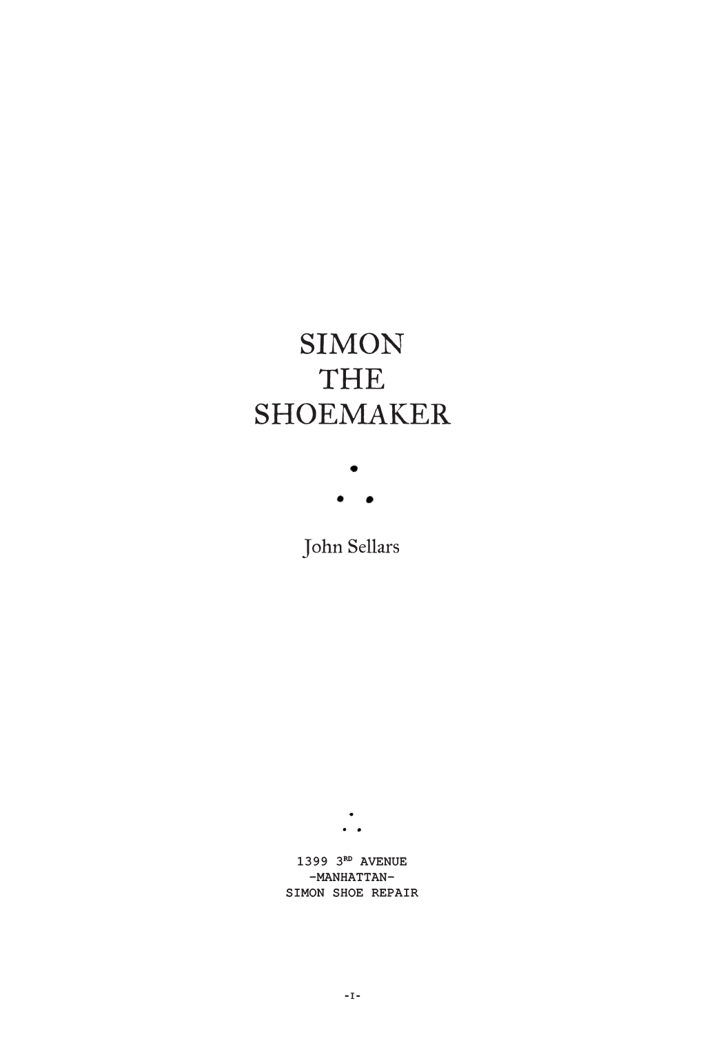 Simon the Shoemaker