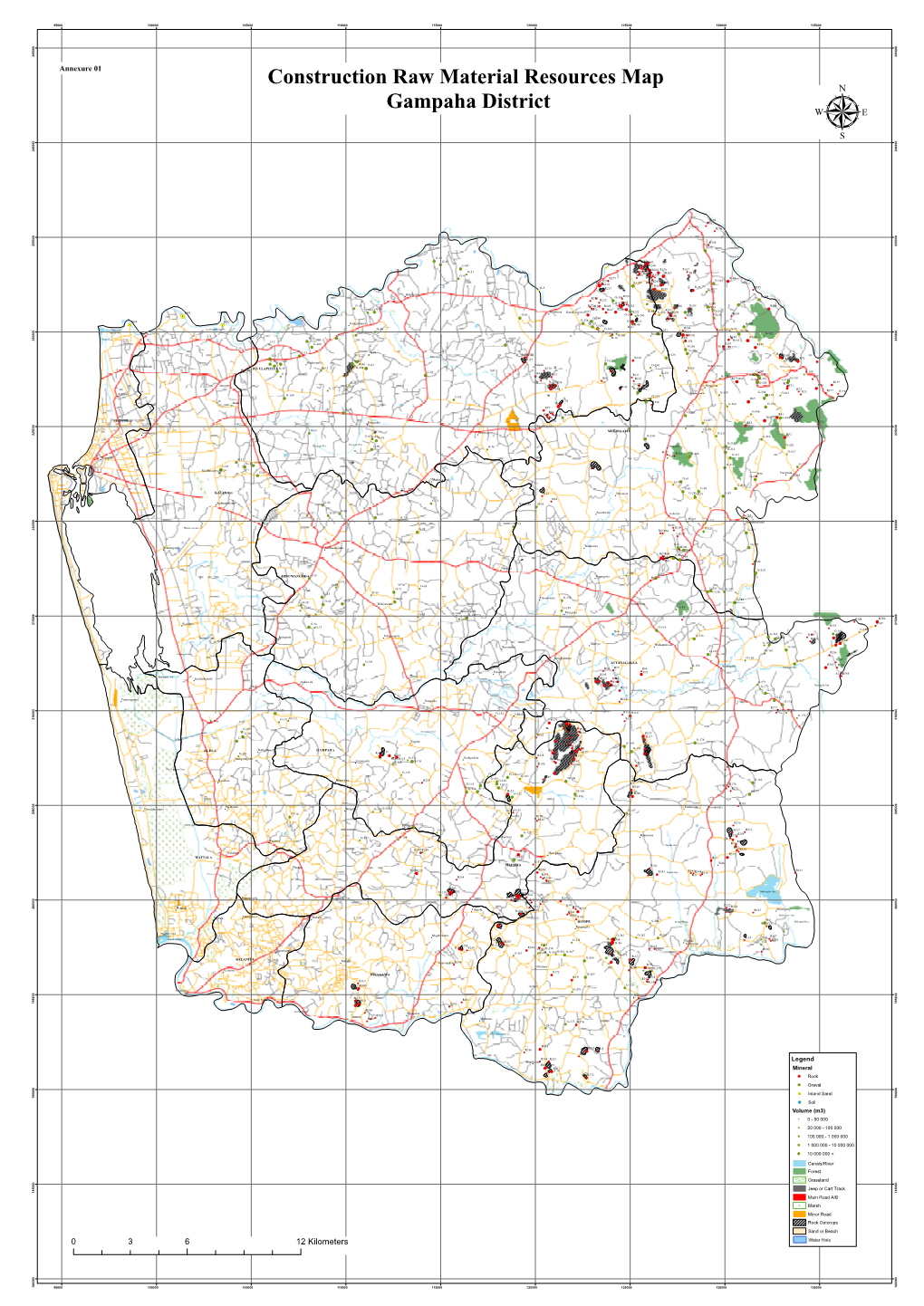 Construction Raw Material Resources Map Gampaha District 0 0 0 0 0 0