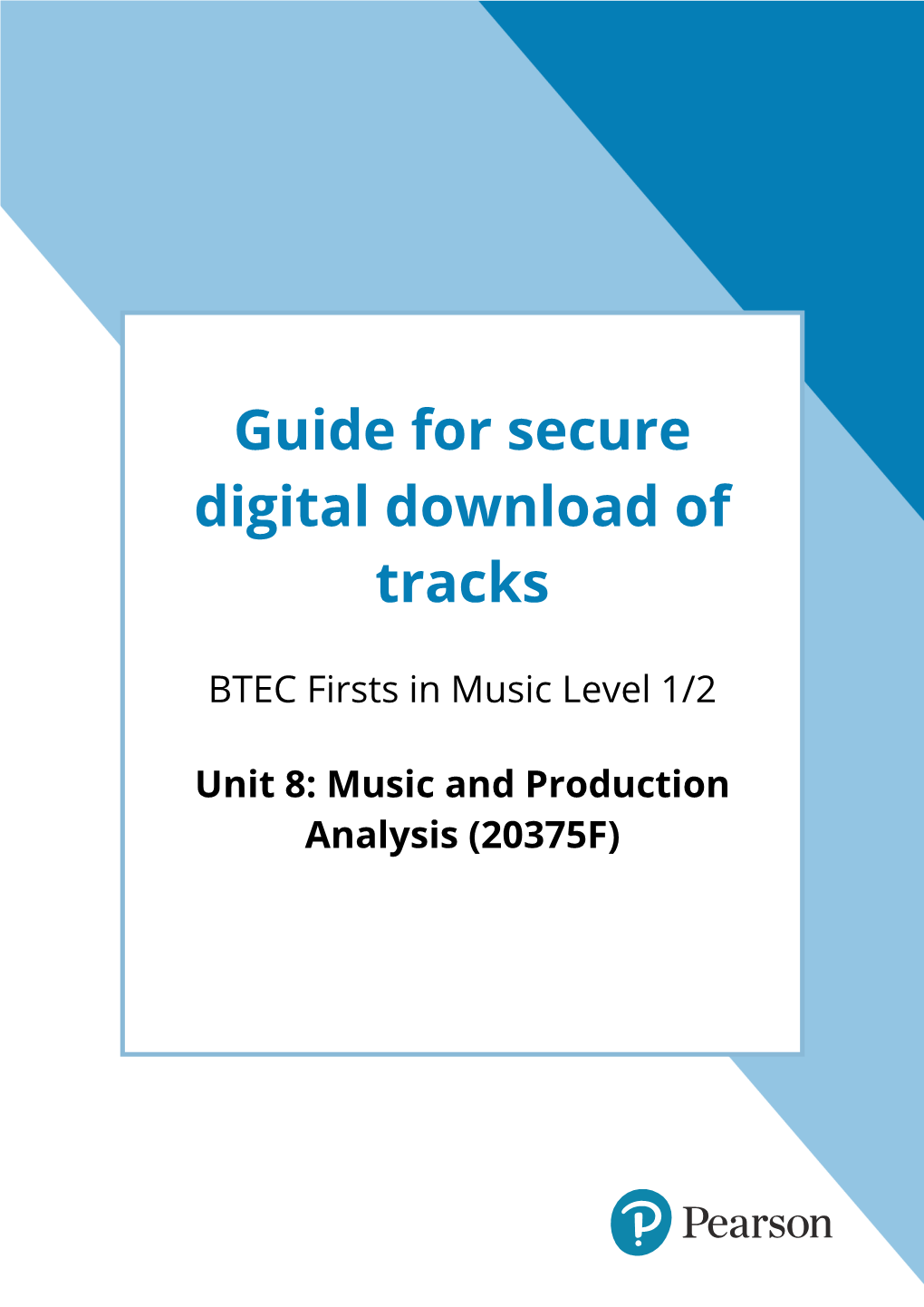 Guide for Secure Digital Download of Tracks