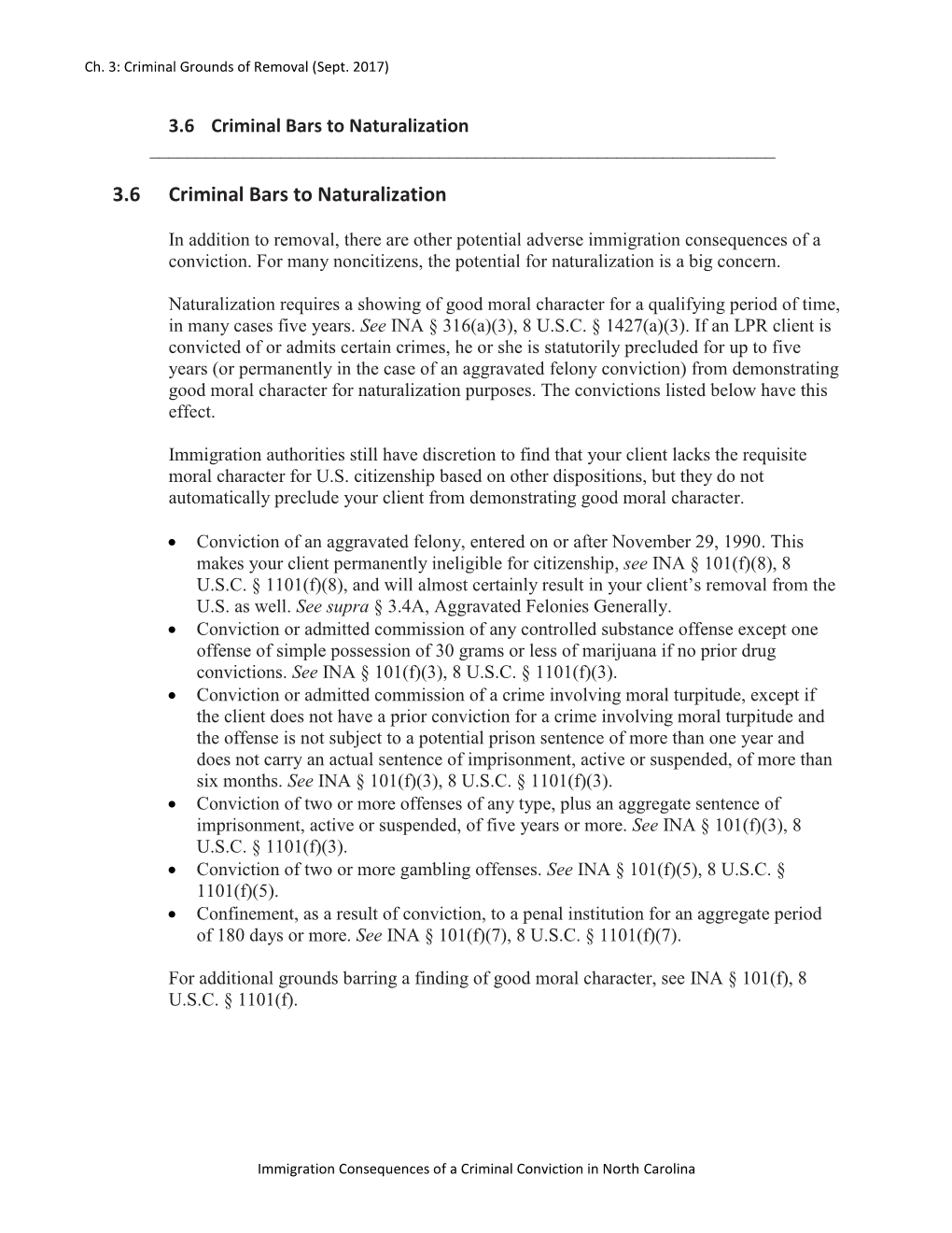 3.6 Criminal Bars to Naturalization ______