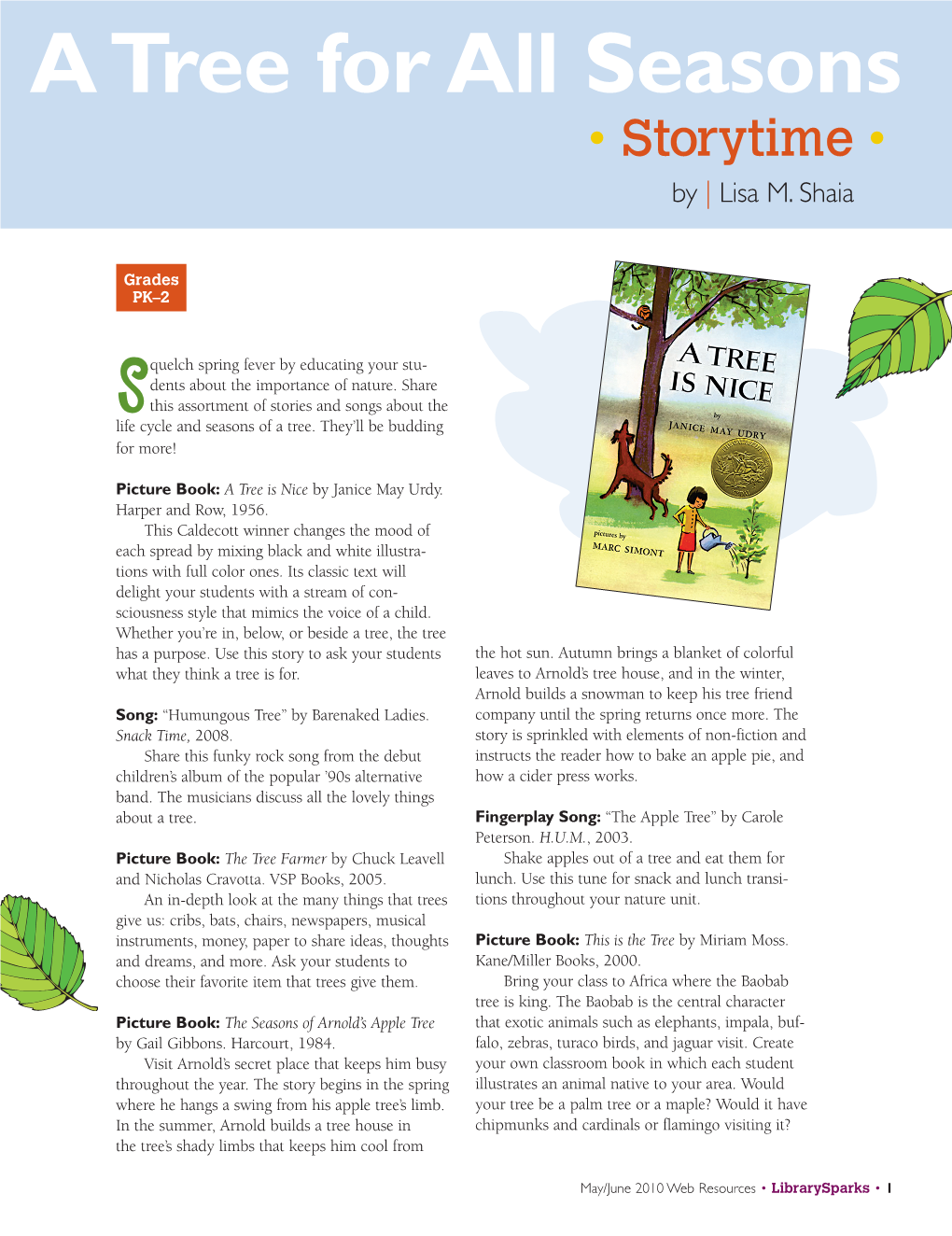 A Tree for All Seasons • Storytime • by | Lisa M