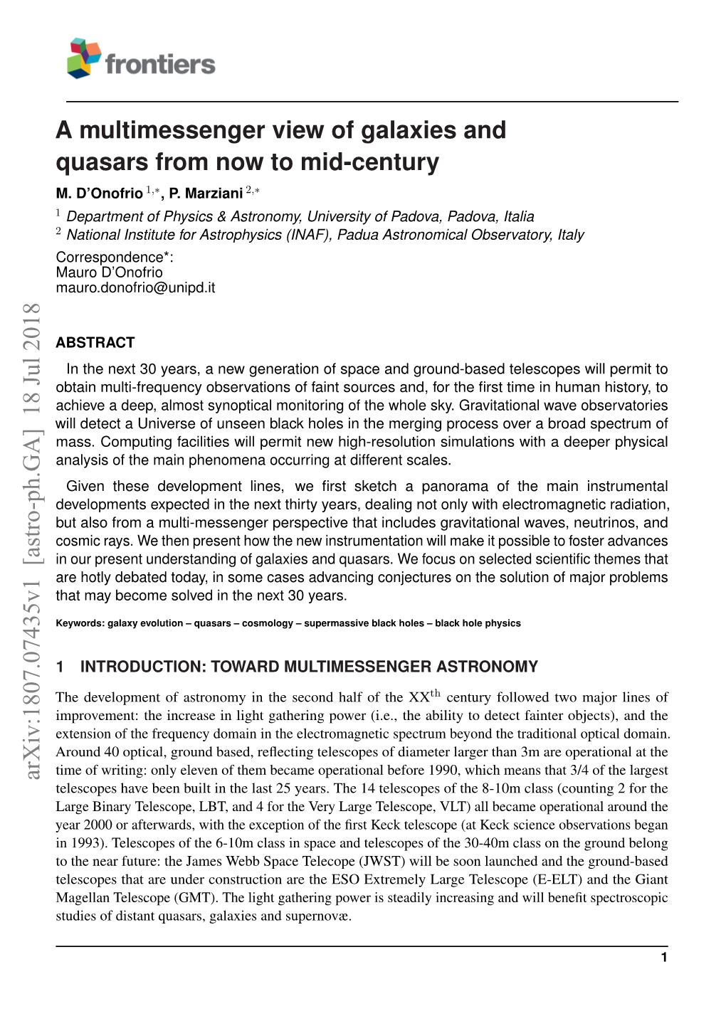 A Multimessenger View of Galaxies and Quasars from Now to Mid-Century M