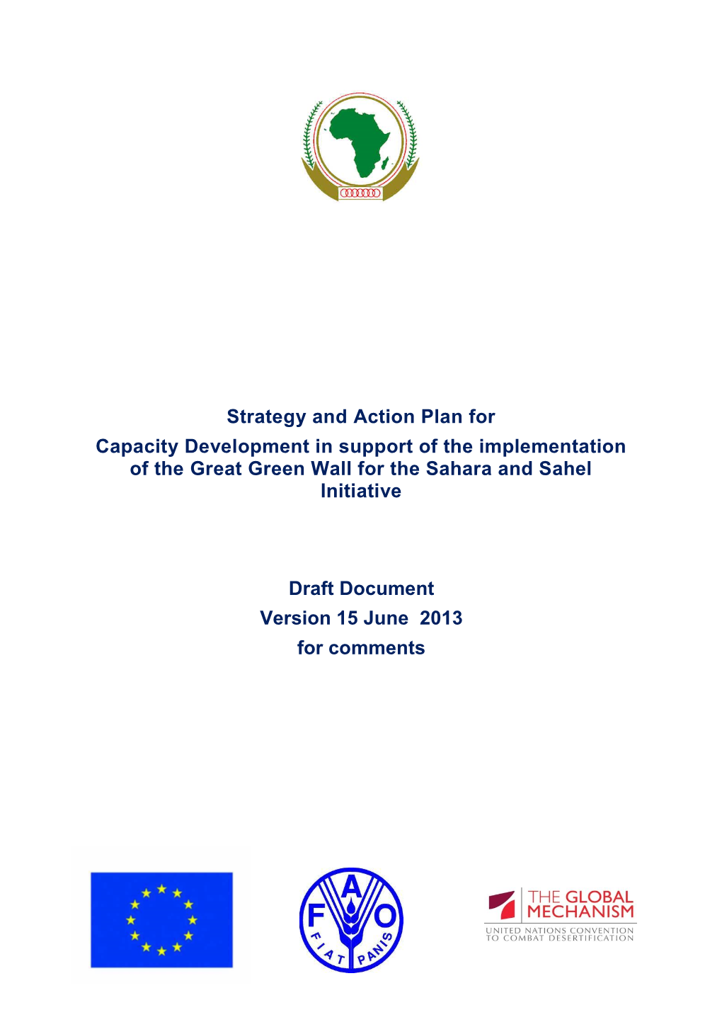 Strategy and Action Plan for Capacity Development in Support of the Implementation of the Great Green Wall for the Sahara and Sahel Initiative