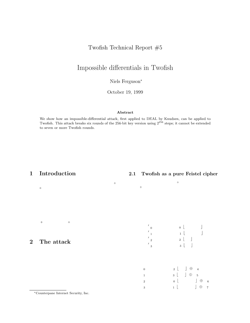 Impossible Differentials in Twofish