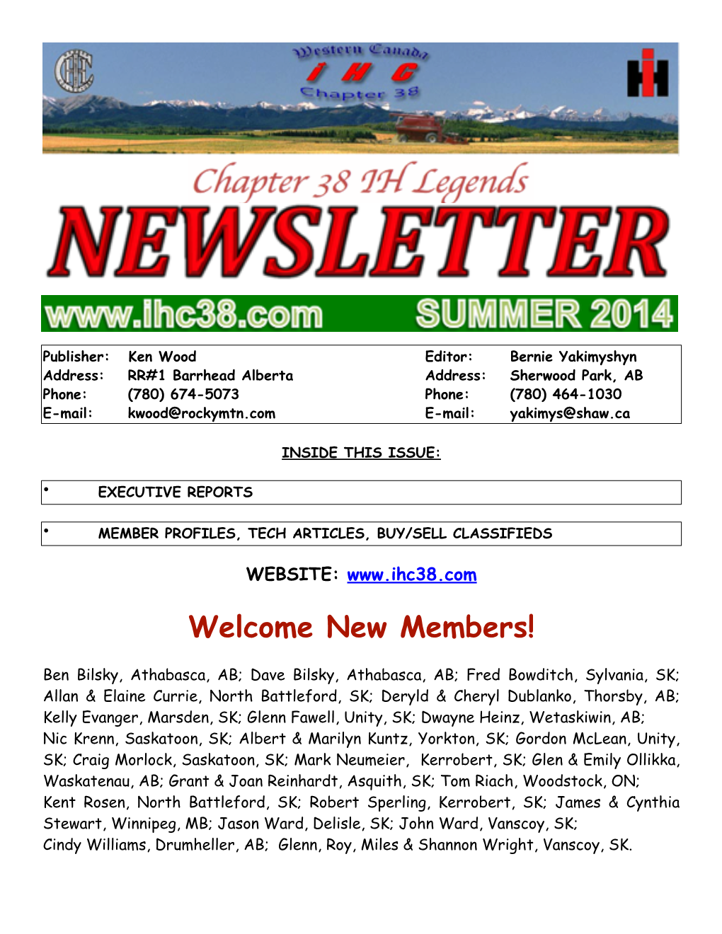Summer 2014 Newsletter .Pages
