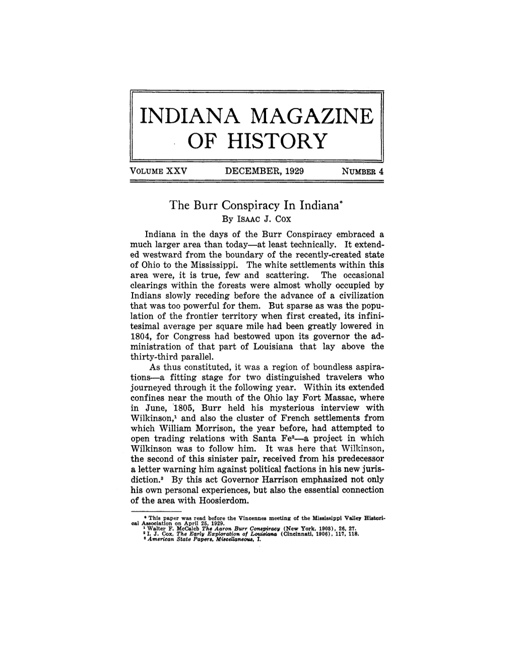 Indiana Magazine of History