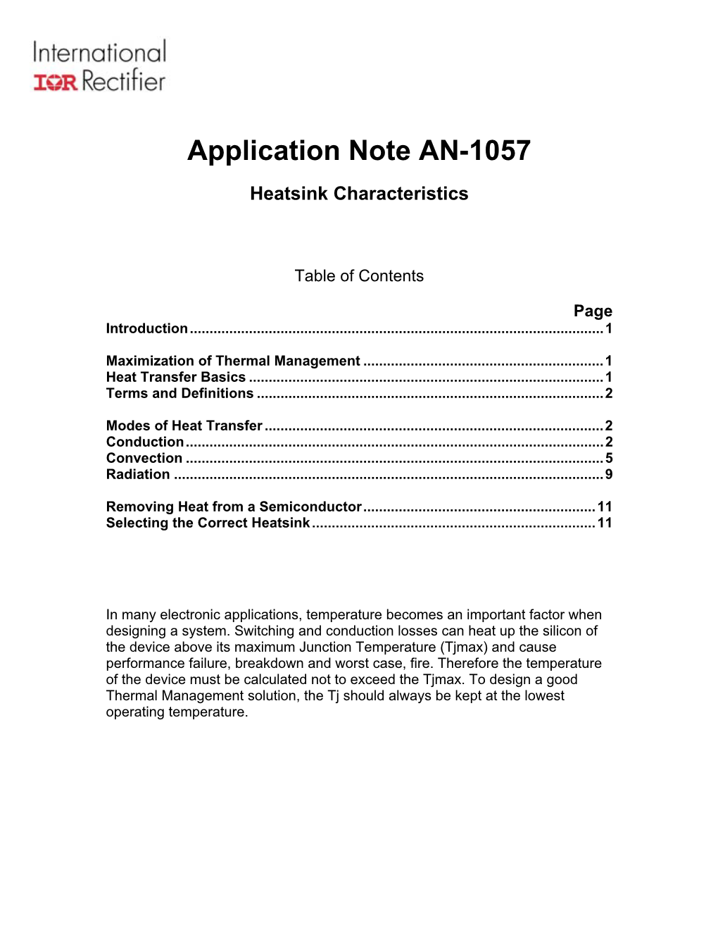 Application Note AN-1057