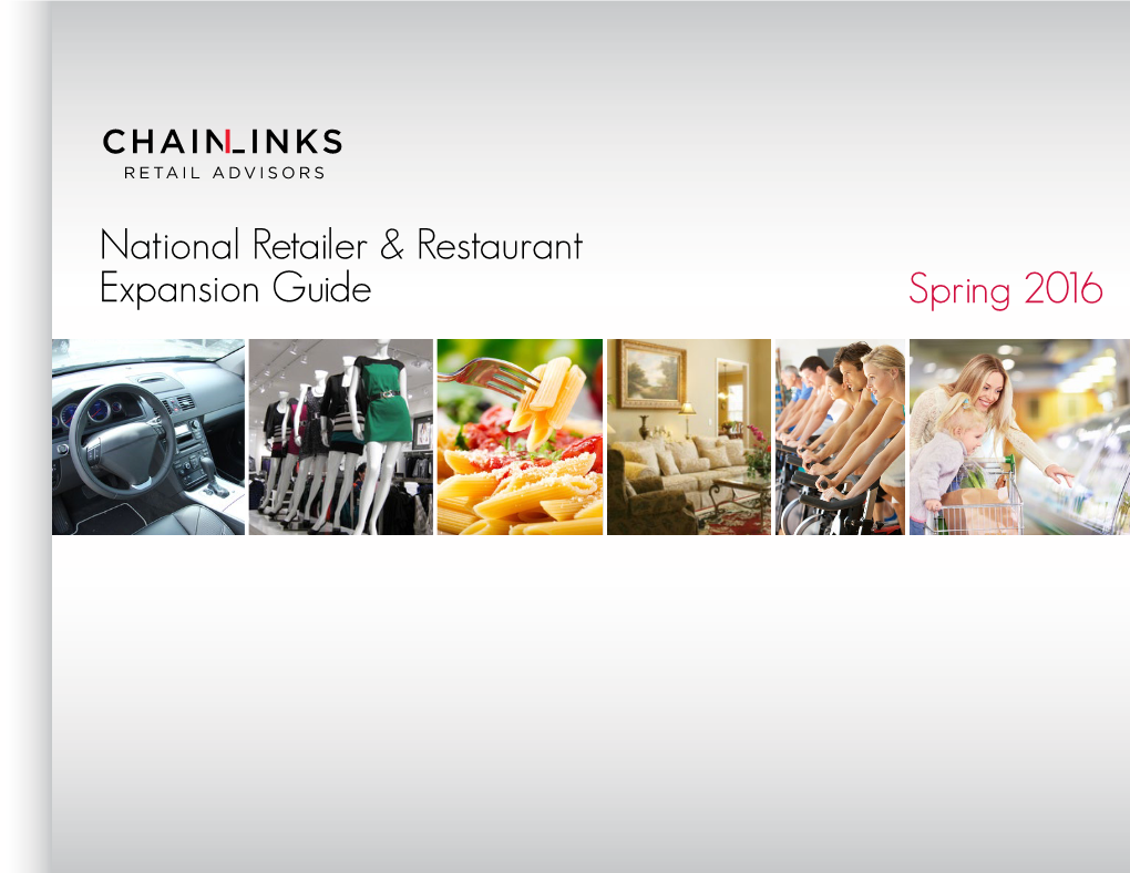 National Retailer & Restaurant Expansion Guide Spring 2016