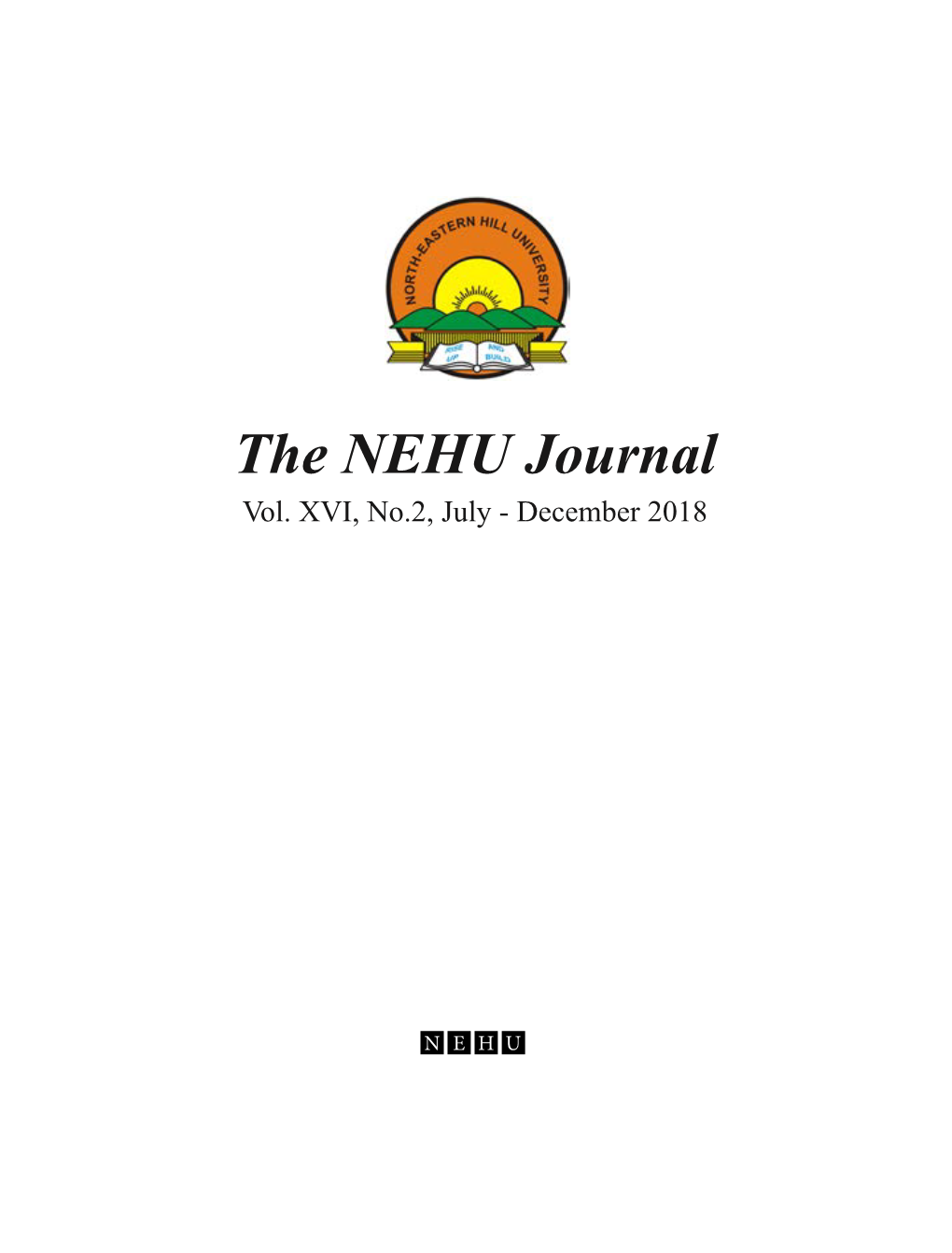 The NEHU Journal Vol