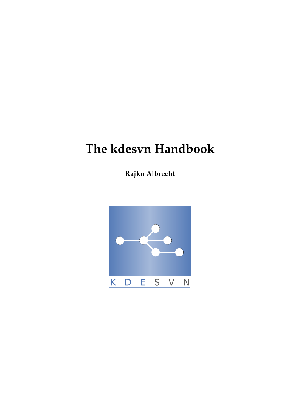 The Kdesvn Handbook