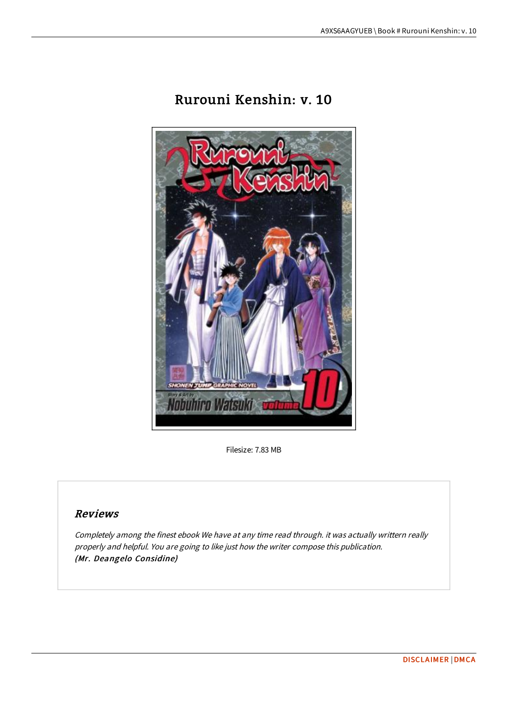 Download Book \ Rurouni Kenshin: V. 10 # 5HB0XPJPHEM9