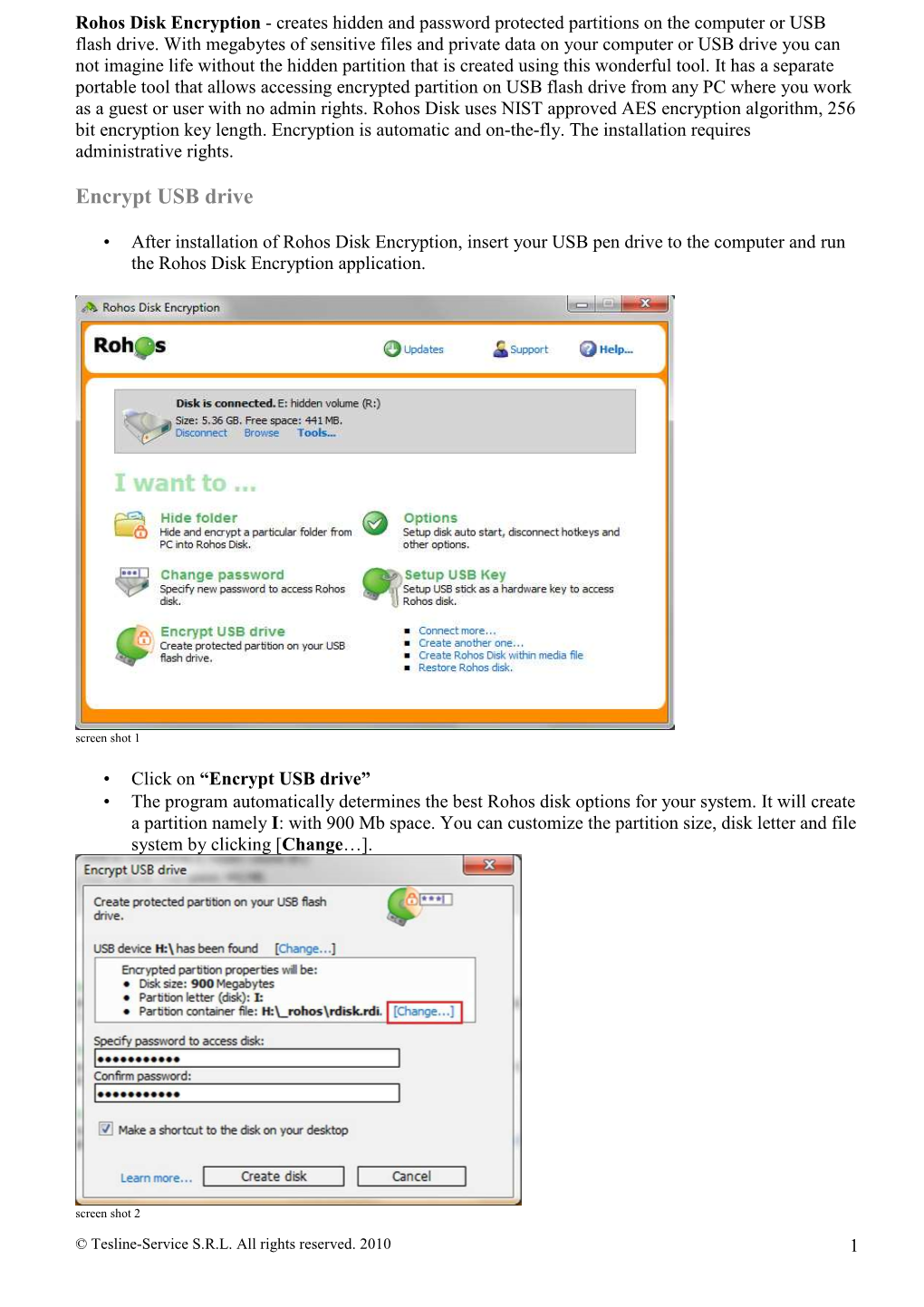 Rohos Disk Encryption Tutorial