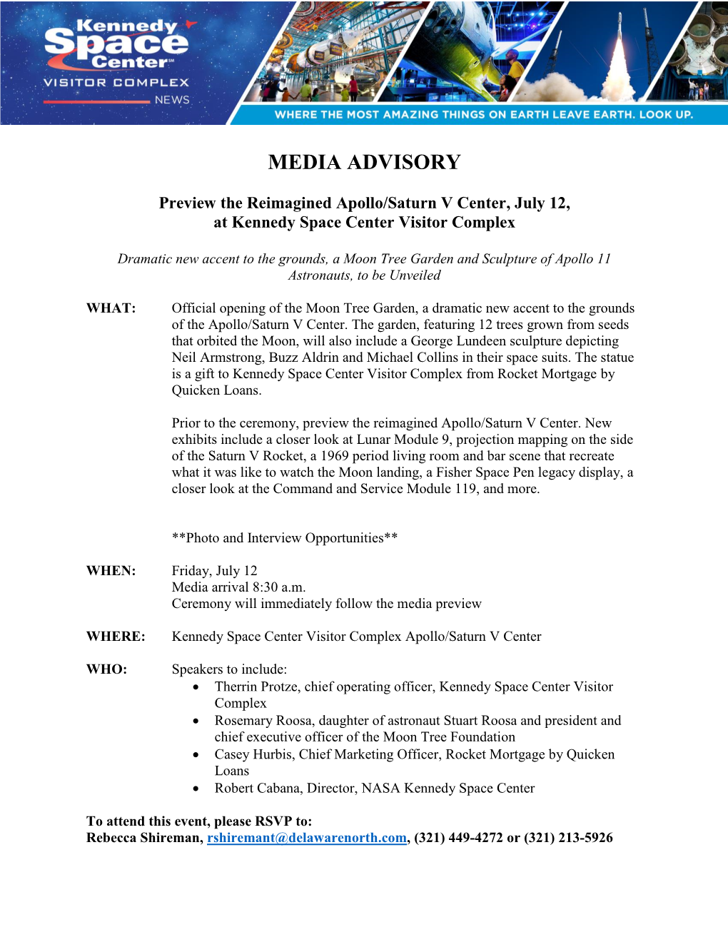 Media Advisory