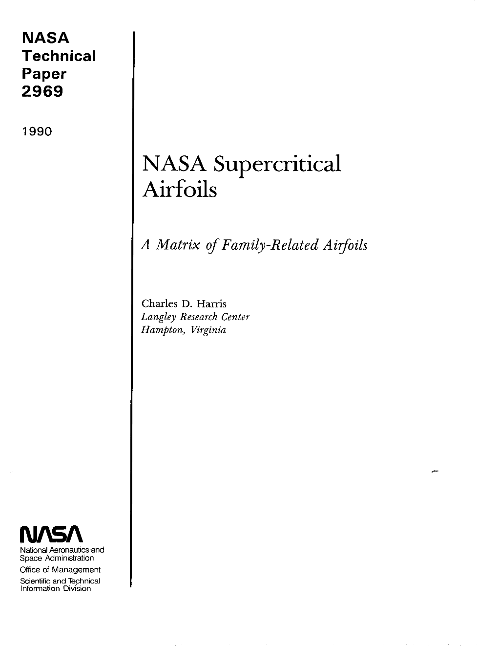 NASA Supercritical Airfoils