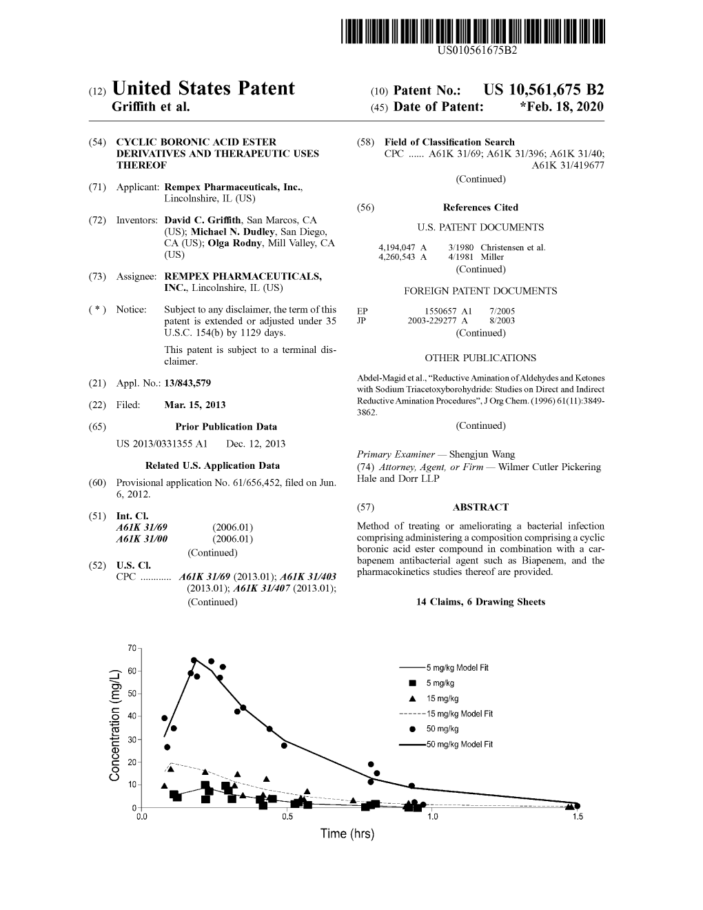 United States Patent ( 10 ) Patent No.: US 10,561,6759 B2 Griffith Et Al