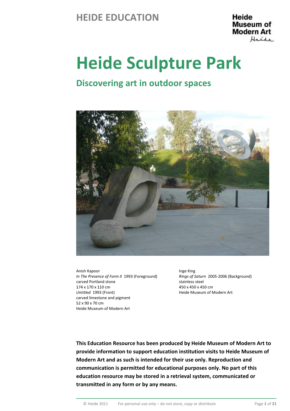 Heide Sculpture Park Discovering Art in Outdoor Spaces