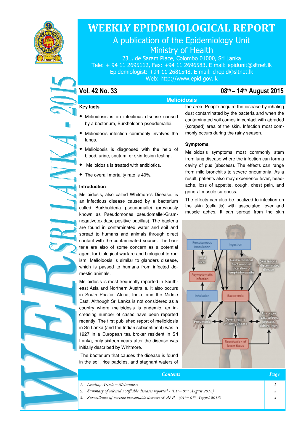 Weekly Epidemiologic L Report