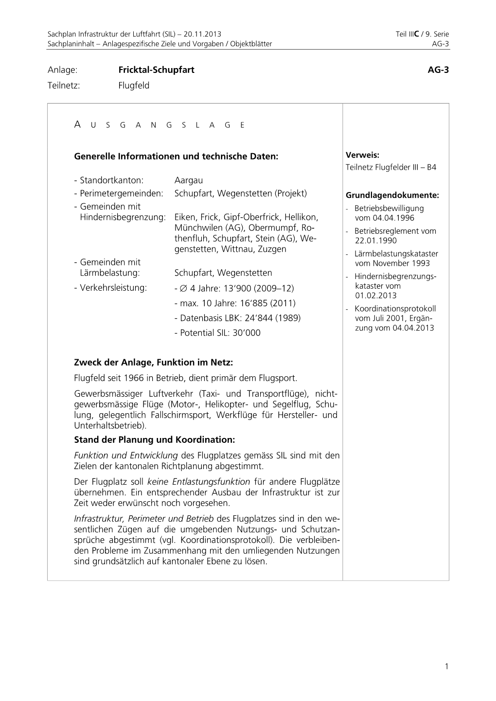 Sachplan Infrastruktur Der Luftfahrt (SIL) − 20.11.2013 Teil IIIC / 9