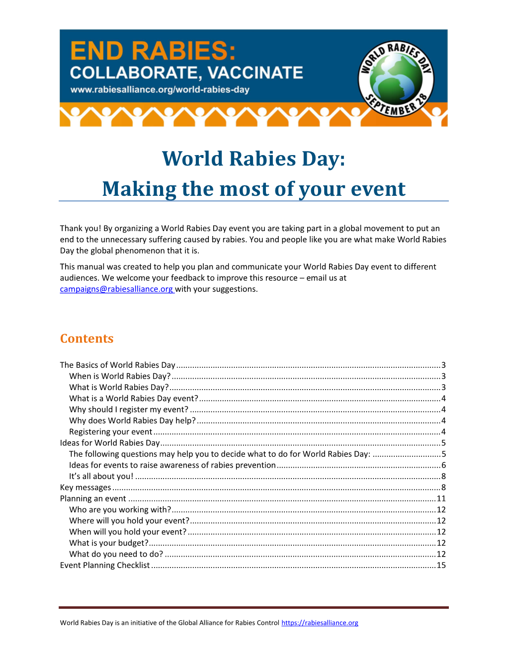 World Rabies Day: Making the Most of Your Event