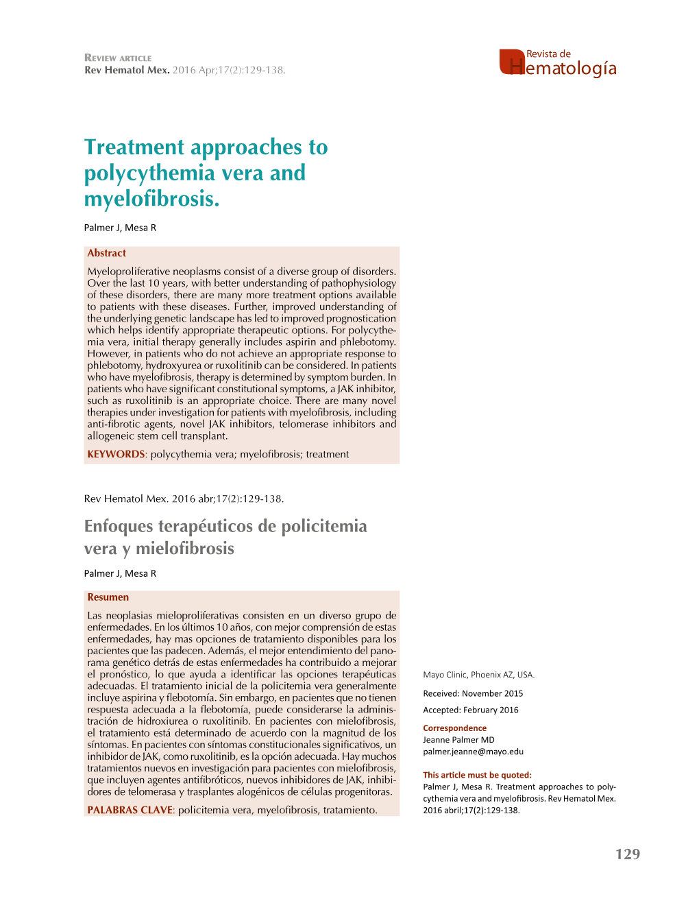 Treatment Approaches to Polycythemia Vera and Myelofibrosis