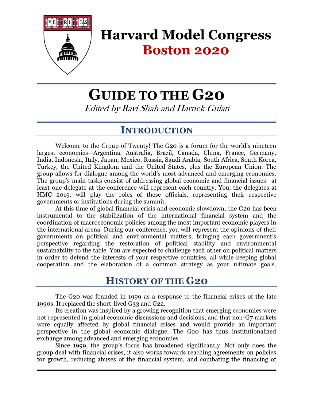 The G20 at Hmc Boston