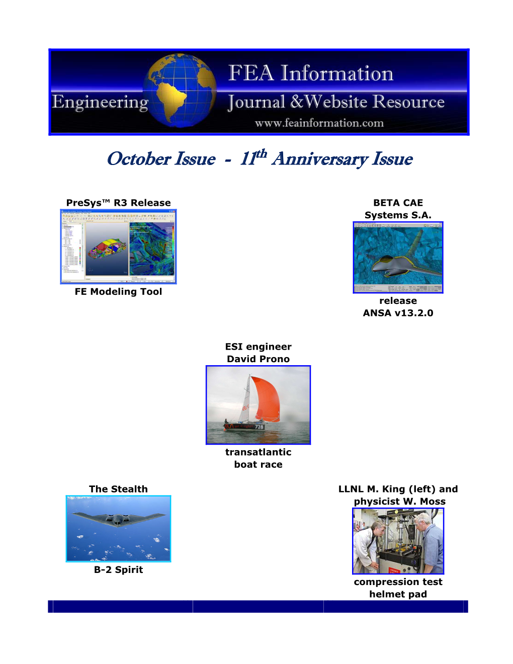 FEA Newsletter October 2011