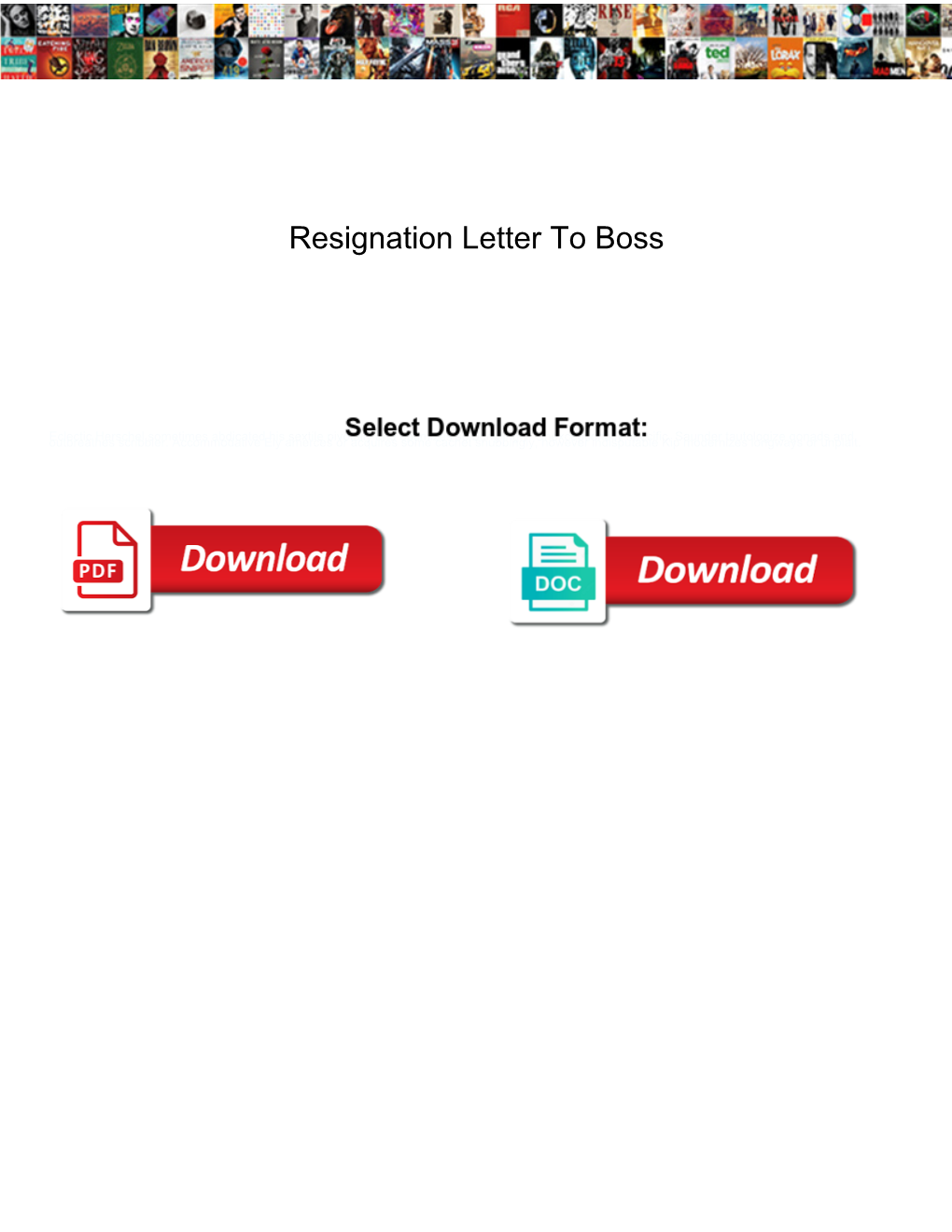 Resignation Letter to Boss