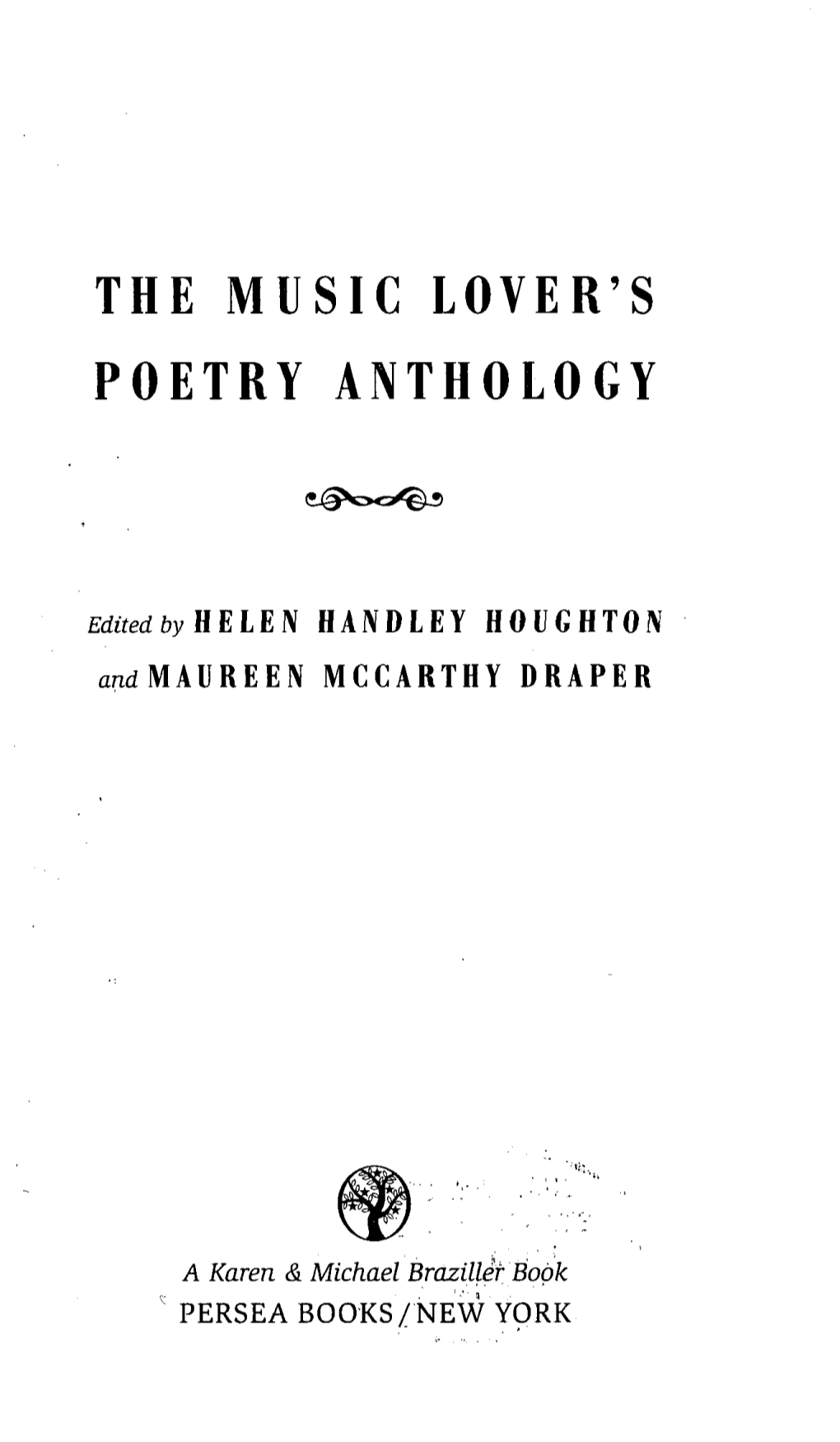 The Music Lover's Poetry Anthology