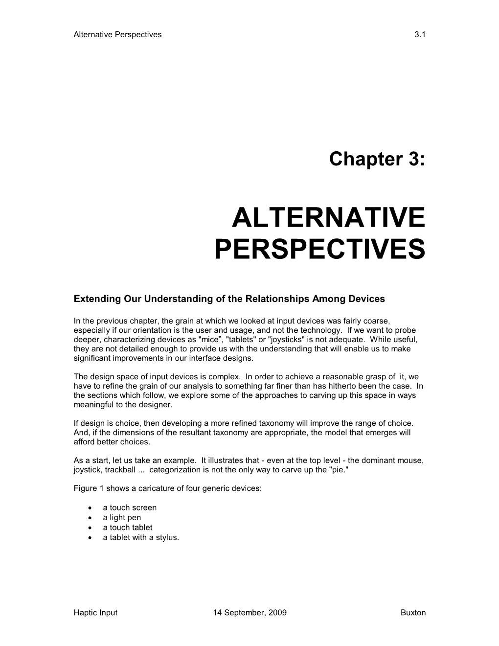 Alternative Perspectives 3.1