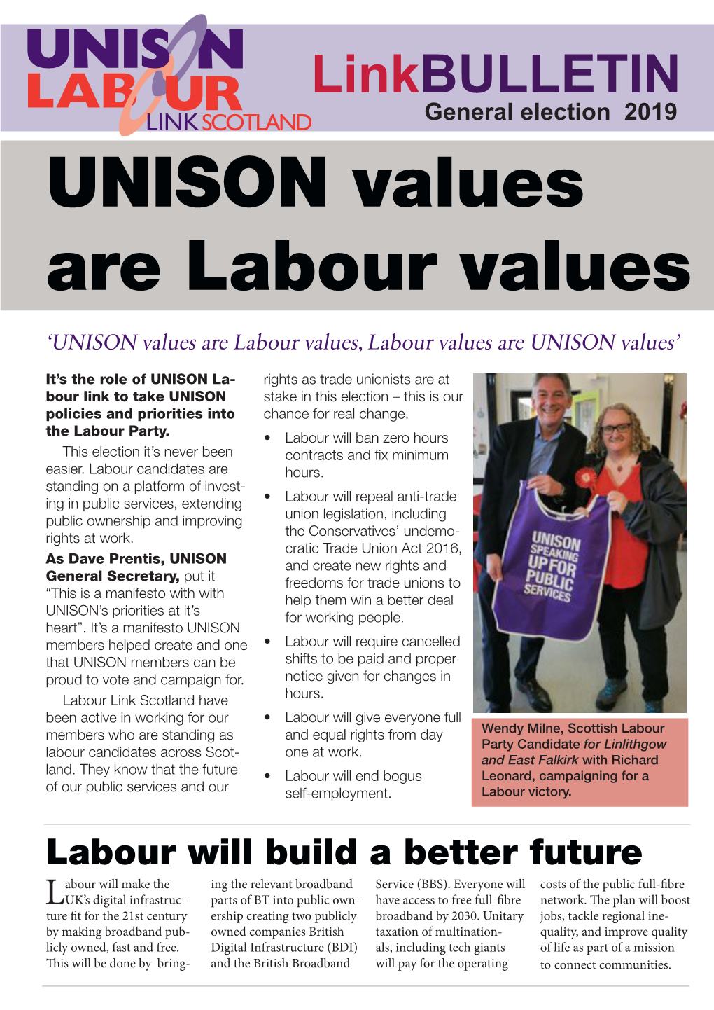 UNISON Values Are Labour Values